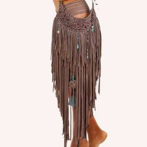 Large fringe bohemian beach bag / purse
